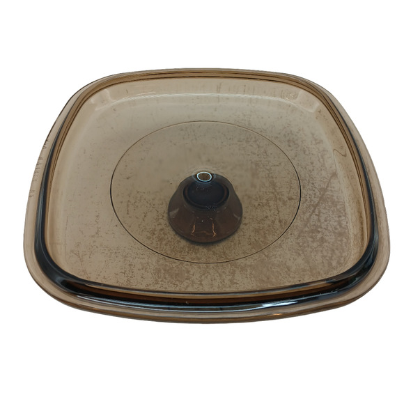 Vintage Pyrex A-7-C Amber Glass Lid 6.5" Vision Cookware Replacement Part - Picture 3 of 8